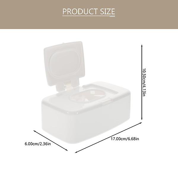 Håndkleholder for våtservietter, dispenserboks med lokk, våtserviettboks for stue, hvit, 17X10.5X6CM White 17X10.5X6CM
