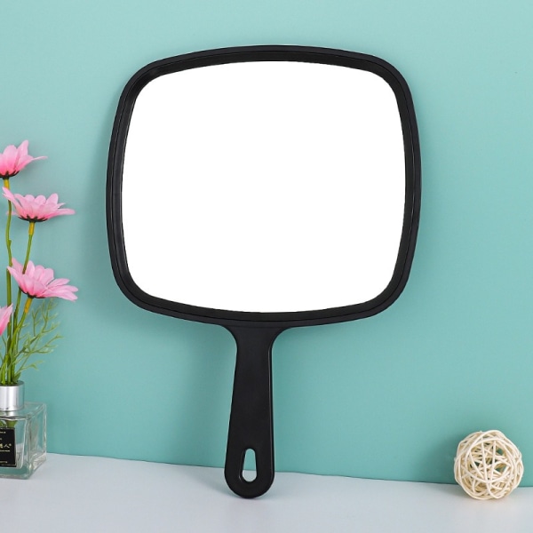 Hand Mirror, All Black Handheld Mirror with Handle,Makeup mirror high-definition multifunctional hanging mirror