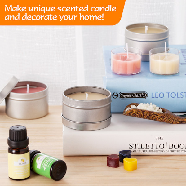DIY Aromaterapi Ljus | Hemgjort Doftande Ljus Luftfräschare Mainstays Tealight Ljus Hemgjort Aromaterapi DIY Ljus Kit Kit