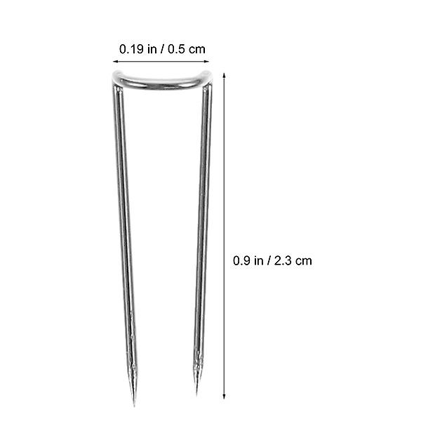 50 stk. Rammeophæng U-Blomsterpin Dekorative Syningspinde Syning U-Pinde Metal Håndværkspinde Stofposition c 2.3X0.5cm