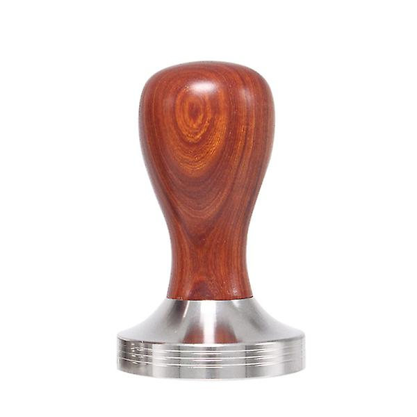 1 stk. Rød Sandeltræ og Rustfrit Stål Italiensk Kaffe Tamper 51mm Gevindbund Espresso Tamper Kaffe Bønne Presse