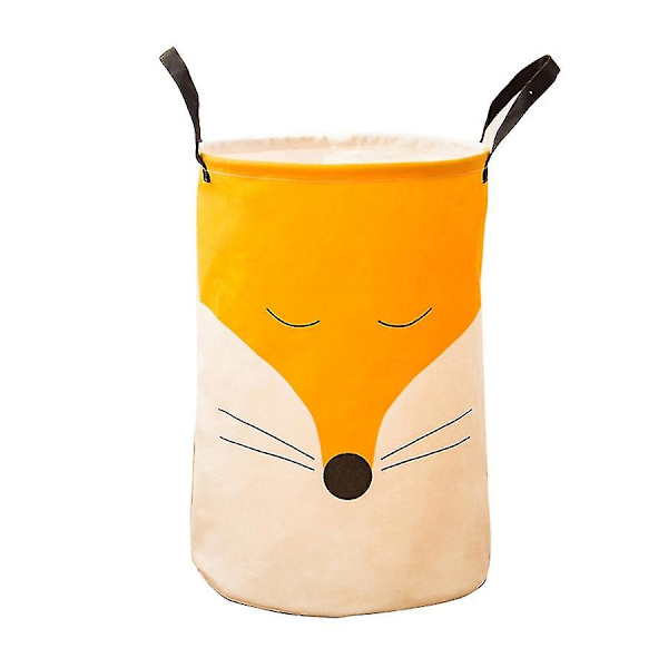 Hopfällbar Tvätthållare för Leksaker, Barn, Tvättkorg, Cartoon Fox, Förvaring, Smuts