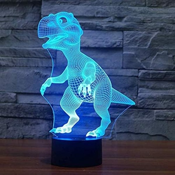 3D Natlampe Dinosaur Lampe Soveværelse Bordlampe Atmosfære Lampe LED Sengelampe Kreativ Gave Fjernbetjening Lampe_RY