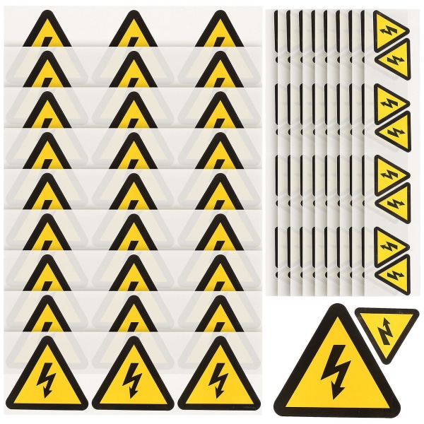 30 st varningsdekaler självhäftande etiketter Elektriska stötar Fara varningsdekaler Diverse färg10x10x0,1cm Assorted Color 10x10x0.1cm