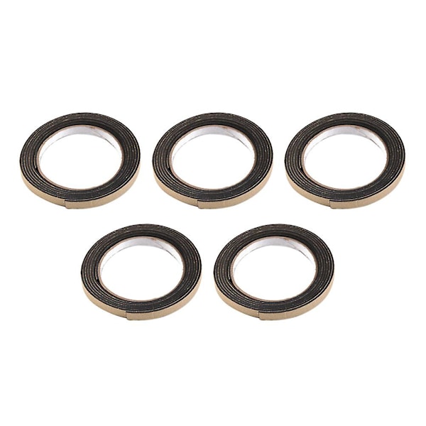 5 kpl Kaasulieden Uuniin Liimattava Tiivistysnauha, Antitahra, 2m/Rulla (musta)Musta5KPL Black 5PCS