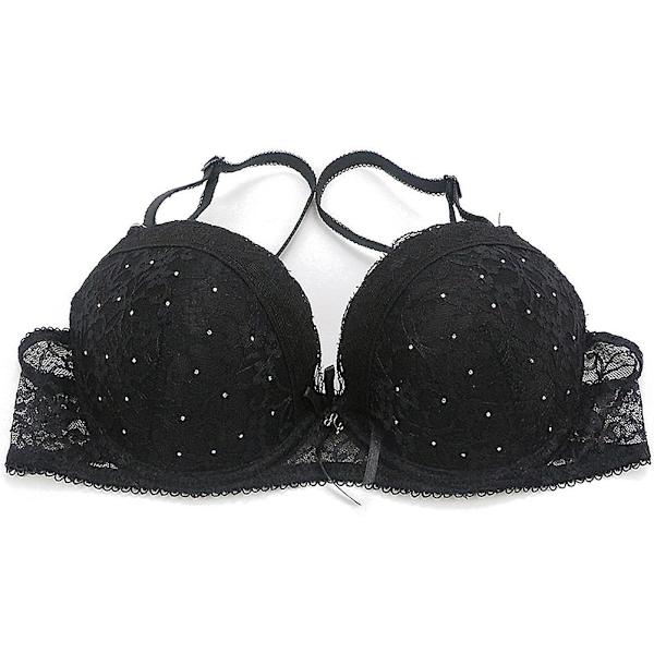 Kvinders Lingeri Stropper Sexy Blonder BH Sæt Gennemsigtig Lingeri Underbukser 85b (sort)Schwarz85B Schwarz 85B