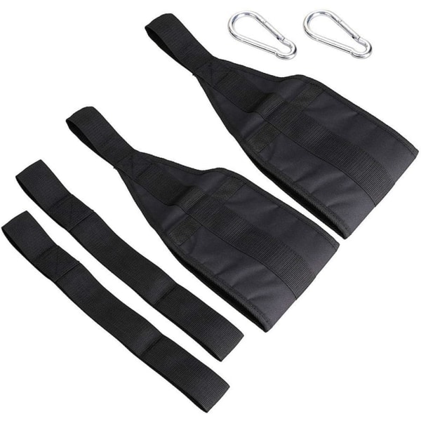 Hængende Armstropper til Abdominal Træningsmaskiner med D-ringe - Riv-resistente Fitnessstropper - Par af Abdominal Stropper til Pull-Up Bar