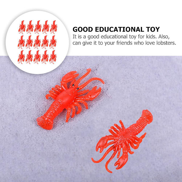 50 st Lustiga Falska Humrar Pedagogiska Mini Humrar Slitstarka Leksak Humrar Röda 50 st 5,5X3,6CM Red 50pcs 5.5X3.6CM