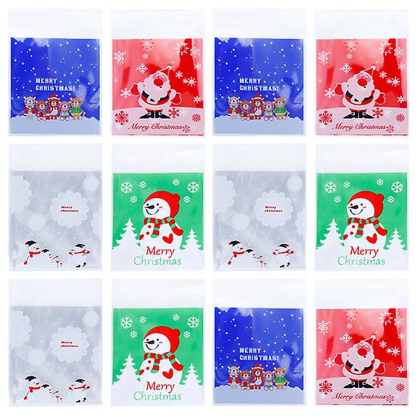 400 kpl Joululeivonnaiset Pussit Itseliimautuvat Pussit Lumimies Peura Pussi Makeispussit 13x10cm 13x10cm
