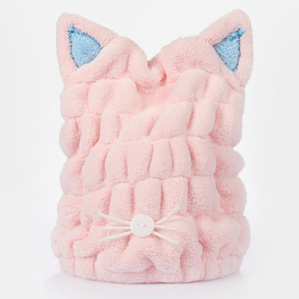 2 Stykker Hår Tørre Håndklæder Hætte Hurtig Tørre Badehætte Mikrofiber Hår Håndklæde Hår Wrap Koralskind Super Absorberende Hår Håndklæde til Kvinder Børn