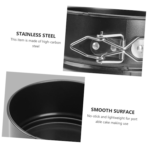 Fjäderbakplåt, kakplåt, glasslock, rostfritt stål kakplåt, avtagbar botten, non stick kakplåt