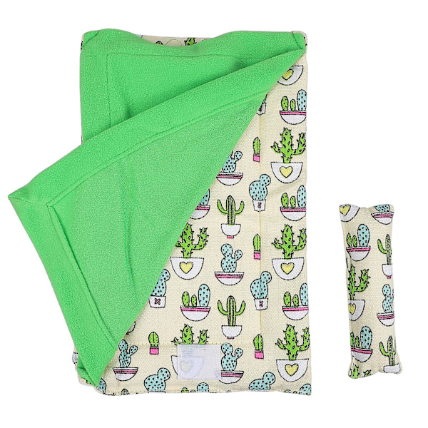 1 Sæt Reptil Sovepose Reptil kæledyrs sovehabitat seng med tæppe Grøn 33X21.5X3.5CM Green 33X21.5X3.5CM