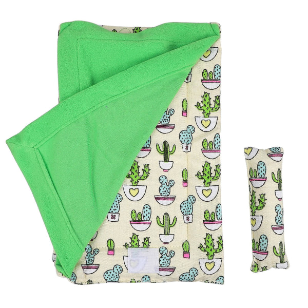 1 Set Reptile Sleeping Bag Reptile Pets' Sleeping Habitat Bed With BlanketGreen33X21.5X3.5CM