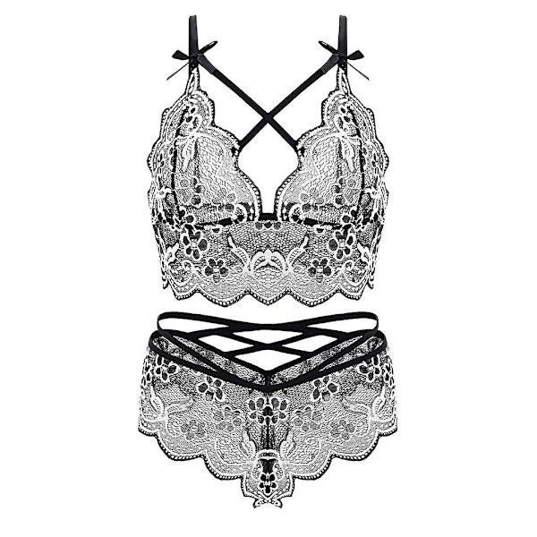 1 Set Sexig Erotisk Lingerie Temptation Sexig Underkläder Spets Dam Lingerie Set Svart M Black M