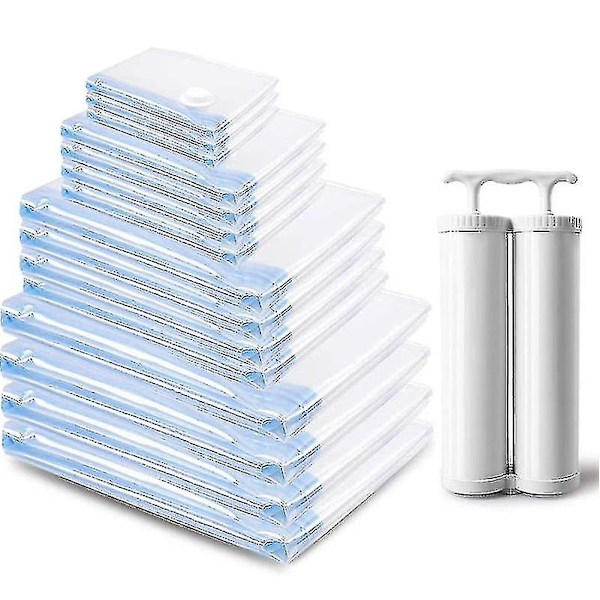 Ssxjv Vakuumposer til madrasser / Dyneopbevaringsposer - Pladsbesparende vakuumopbevaringsposer til ekstra store latex / skummadrasser - Kraftig - Tyk plastik