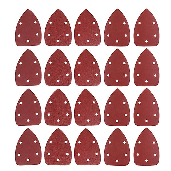 25 Pcs Triangle Back Sandpaper Orbit Sander Oscillating Tool Sanding Pad Triangular Sandpaper HolesR