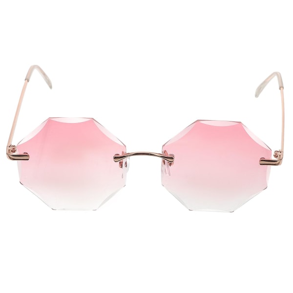 Solbriller for kvinner Morsomme briller Bachelorette-solbriller Festdekor Kule solbriller Sommersolbriller Pink lens 14.3X13.2X5.5CM