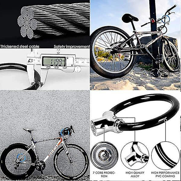 Kabellås, Cykellås Med Nyckel, Elsparkcykellås, Mycket Starkt, Mycket Säkert, Mountainbike Stöldskyddslås Flickor Elbatteri Liten Porta