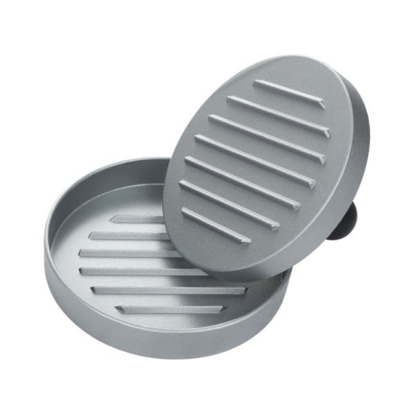 Kødpresse med Non-Stick Belægning til BBQ, Picnic, Hjemmefest, Hamburger, Bacon, Pølse (Sølv)