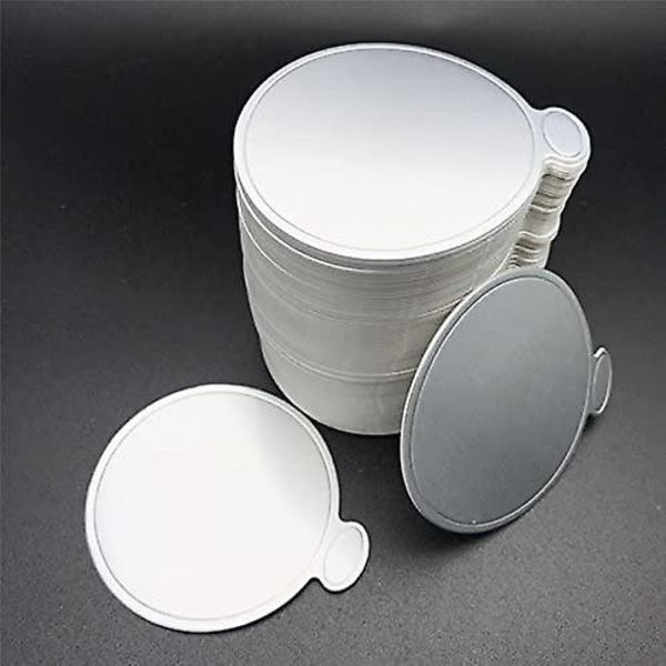 Set med 100 Mini Runda Papptallrikar - Silver - 8 tum