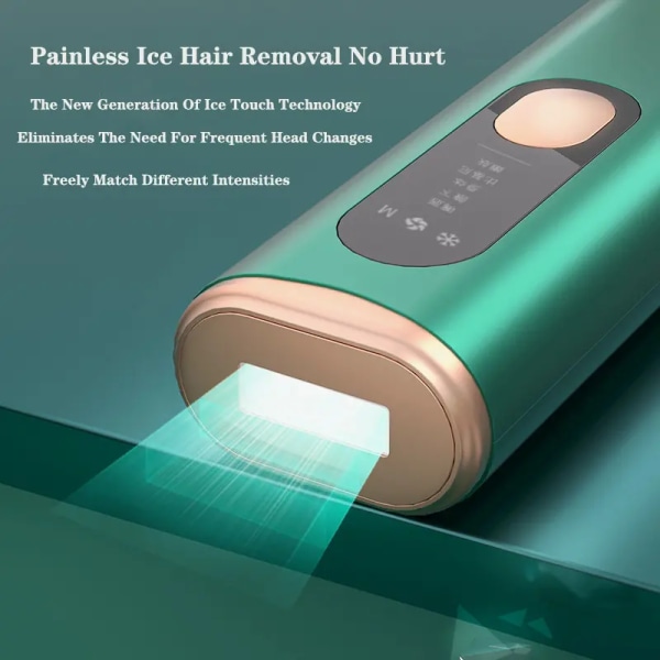 Laserhårborttagning för kvinnor och män, luftiskylande smärtfri hårborttagning för resultat på salongsnivå hemma, säker och långvarig hårreduktion för
