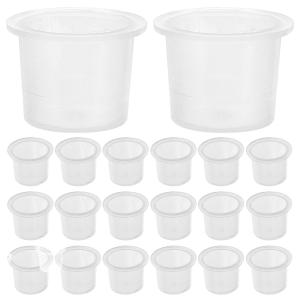 1000 st Bläckkopp Färgkopp Pigmentbehållare med Bas Plast Bläckkopp Tillbehörssatser Storlek S(vit)Vit2X1.5cm White 2X1.5cm