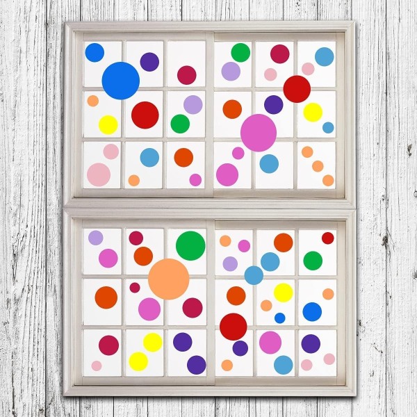 528 Stora Polka Dot Väggdekaler Cirklar Dekaler för Vägg Vinylprickar Klistermärken Set för Rum Barn Sovrum Barnkammare Lekrum 7 Olika Storlekar (24 Färger)