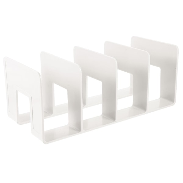 Multifunktionel Kontor Desktop Management Bogstøtte Fil Dokument Opbevaring Stativ Desktop Bogreol Hvid White 32.5x14.5x13cm