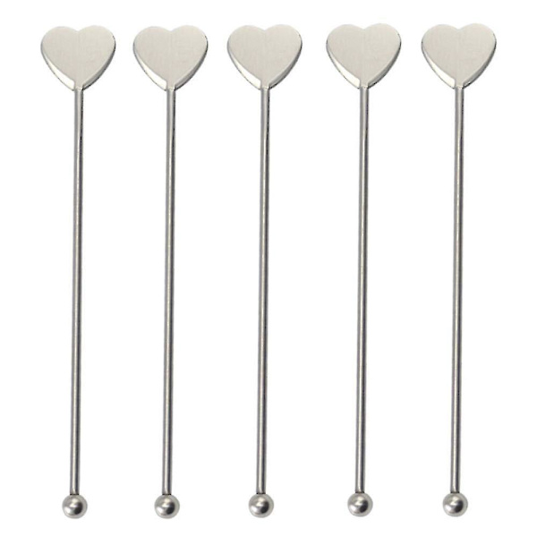 10 stk. rustfri stål pinde kaffepinde vinrørepinde cocktailpinde Swizzle pinde til cocktailparty, grill snacks