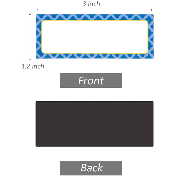 40 Magnetiske Tørrmarkeringsetiketter 3 x 1,2 Tommer Navneskilt Etiketter Skrivebare Fleksible Magnet Navnelapper Klistremerker Og Klistremerker For Whiteboards