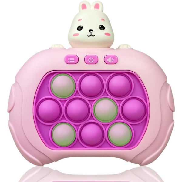Påskkanin Pop Quick Push-spel, Handhållen Ljusuppspelande Bubbelspel Leksak för Barn Pojkar Flickor Tonåringar Påskkorg Fyllmedel Presenter