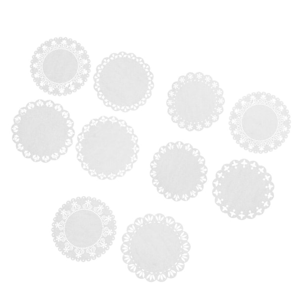 Rund vit bordsduk Spetsbordsdukar Dekorativa klistermärken Scrapbooking Scrapbook Cutting Dies La White 0.01X10X10CM