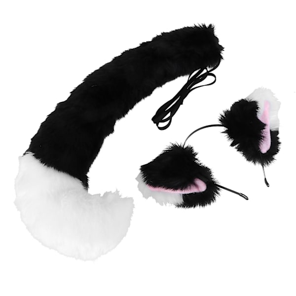 1 Setti Cosplay-asuja Plus-pääkoriste Koristeellinen Hännän Koriste MustaM Black M