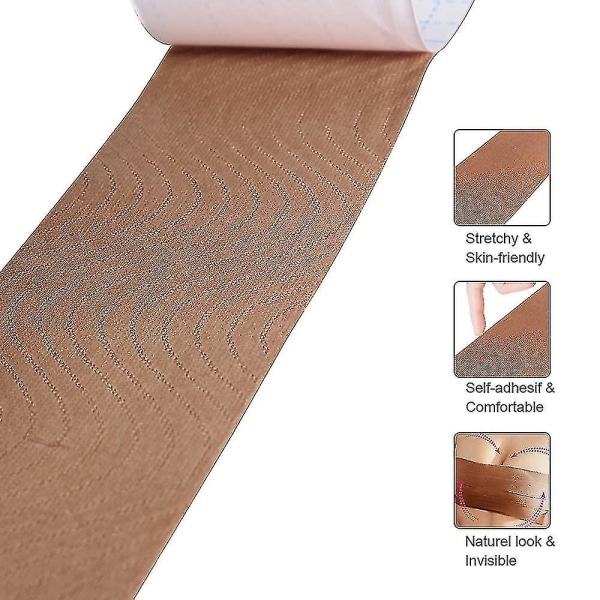 2 st Bröstlyftstejp, Boob Tape För Push-up Självhäftande BH Nippelskydd För Alla Kläder Tyg Klänning AndningsbarM M