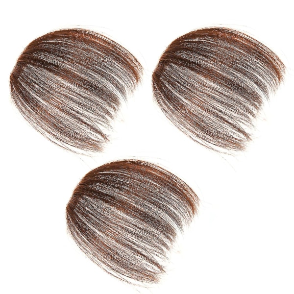 3 stk Realistiske Falske Hårlugger Cosplay Falske Luftlugger Parykklugger Kvinne Falske Lugger Brun 12X3X0.4CM Brown 12X3X0.4CM