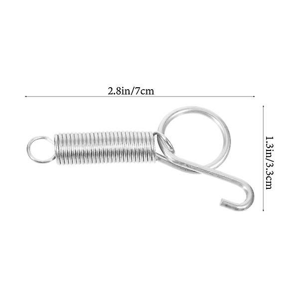 10 kpl Lintukoolien Ovien Kiinnitystyökalut Papukaijat Lemmikin Kookin Ovi Ripustuskoukku Langallinen Jännitysjousi Hopea Silver 7x3.3cm