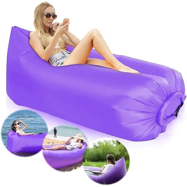 Uppblåsbar soffa, vattentät uppblåsbar solstol, luftsoffa portabel, luftsoffa luftsoffa, luftsoffa hopfällbar slitstark, uppblåsbar soffa för utomstående