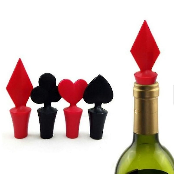 4 stk Sjove Vinstoppe, Genanvendelige Vinstoppe