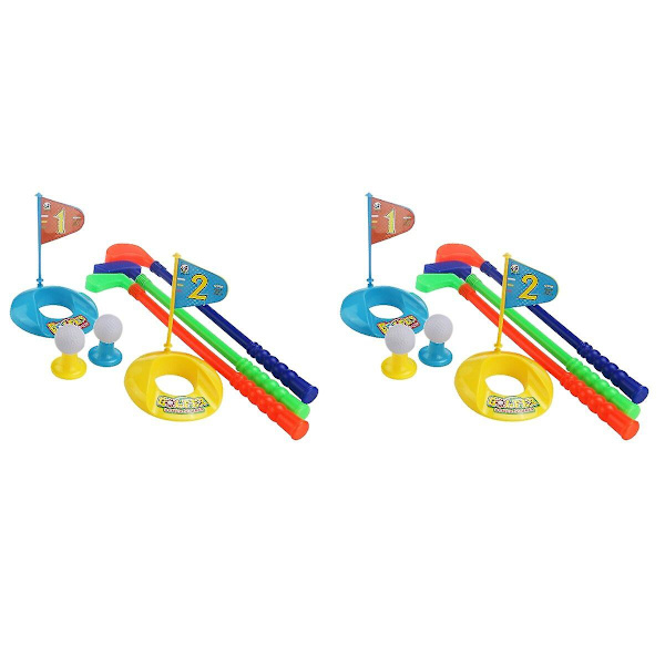 3-pack Barn Färgglada Plast Golfleksakssats 2-pack 2pcs