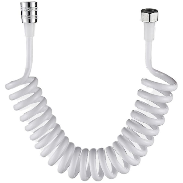Wuzhou Duschslang, Extra Lång Pvc Fjäder Flexibel Duschslang Fjäderrör För Vatten VVS Toalett Bidéspruta Pistol Badrum Bidé (1st, Grå)