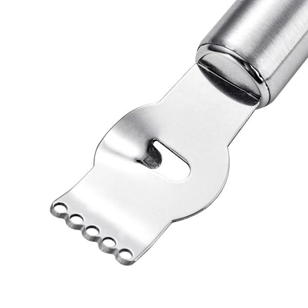 Ruostumattomasta teräksestä valmistettu sitruunankuorimaveitsi Metalliraaputin Monitoiminen hedelmänkuorimaveitsi Appelsiininkuorimaveitsi Keittiötyökalu