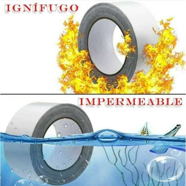 /Ryi/ Aluminiumtejp för reparation, vattentätt och värmebeständigt lim 48mm x 10m (Rulle x 1, Silver)