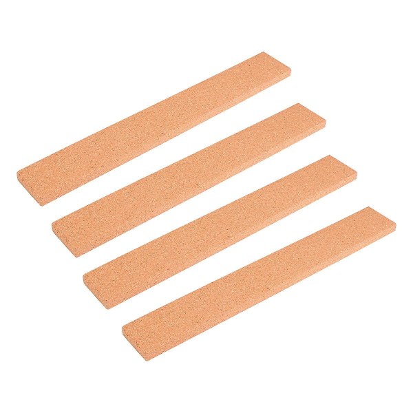 4 stk Korktavle Kontor Push Pin Board Strip Tykk Naturlig Kork Strip Limte Firkanter Bulletin Bar38 38X5X5.5CM