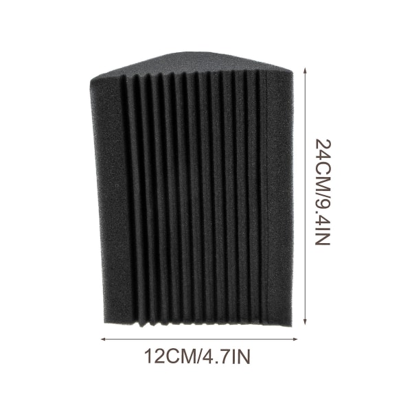 3 st Ljudisolering Akustikpaneler Ljudabsorberande tillbehör Ljudabsorberande skumSvart24x12cm Black 24x12cm