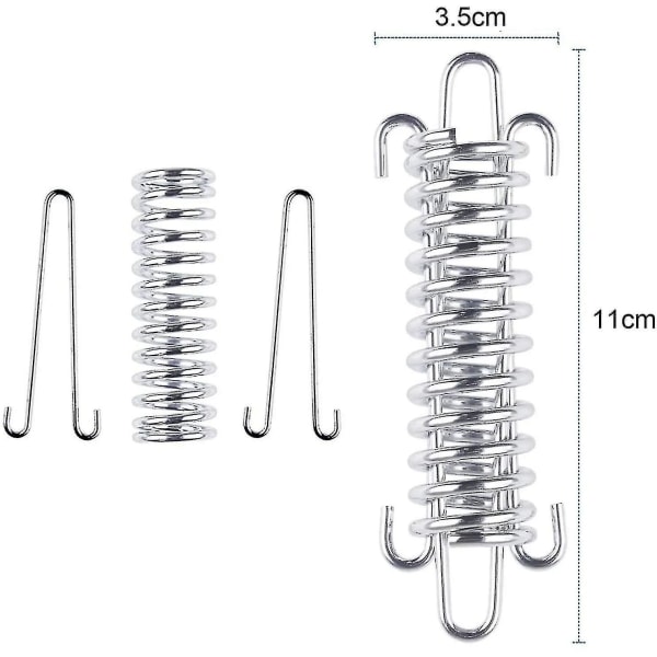 Dragfjäder spiralfjäder för campingtält markisfästen (10 stycken, silver)