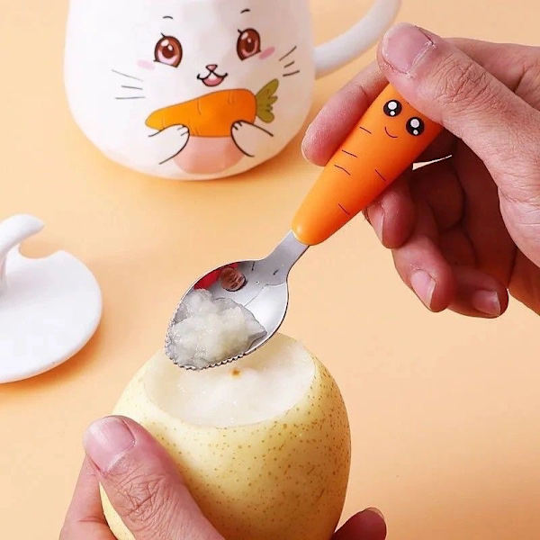 Barnmatskedar och gafflar för självmatning, rostfritt stål, barns bestickset, resebestickset för åldrarna 18 månader, 3-pack