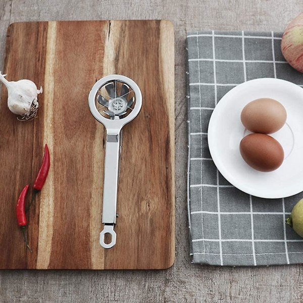 Eggedeler - Rustfritt Stål Liten Eggskjærer Deler Kutter Verktøy Hjem Kjøkken Bar
