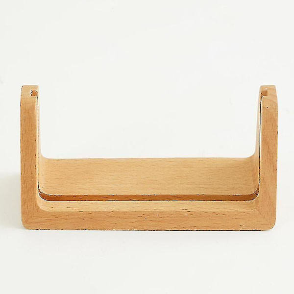 Træ Foto Ramme U-formet Postkort Holder Skrivebords Kalender Stativ Billedstativ Til Hjem Kontor 14*6*5cm 14*6*5cm