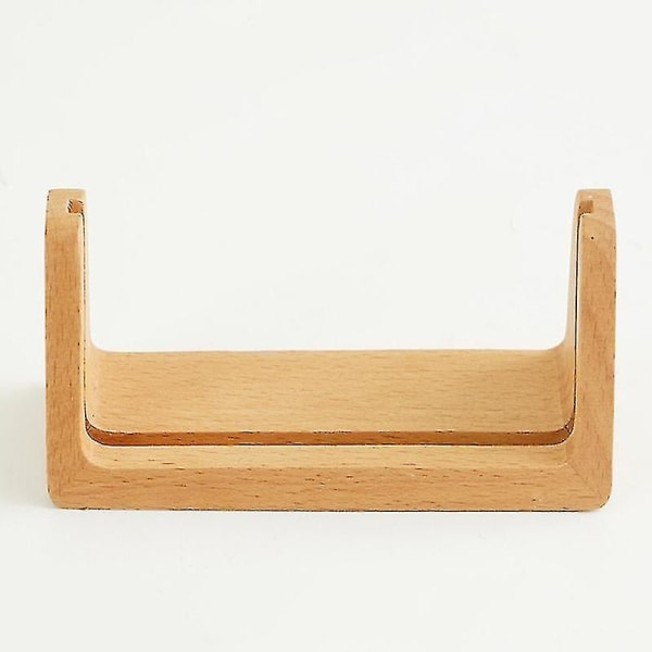 Trebilde U-formet Postkort Holder Skrivebords Kalender Stativ Bilde Stativ For Hjem Kontor 14 * 6 * 5cm 14*6*5cm