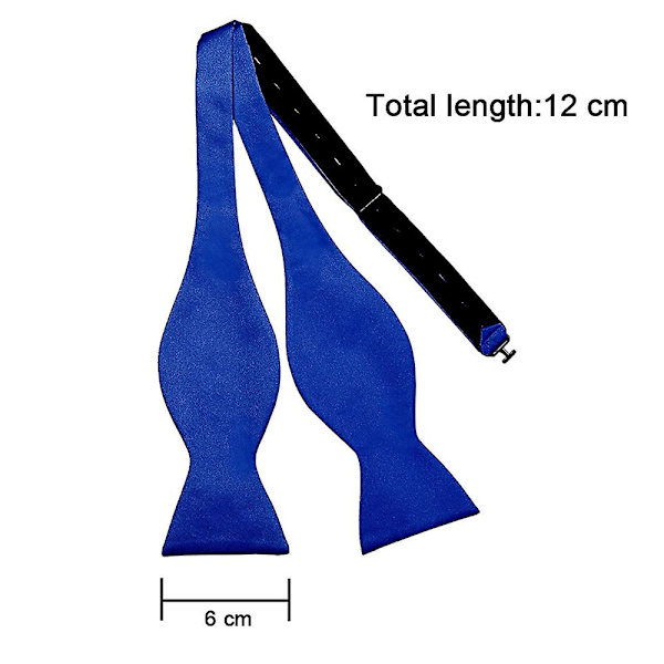 Menn Solid Sløyfer Smoking & Bryllup Sløyfer Polyester Silke Solid Farge Gourd Håndbundet Forretningsdrakt Sløyfe Royal Blå Royal blue